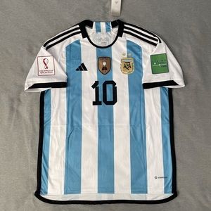 COPY - Argentina Home Soccer Jersey Messi #10 World Cup